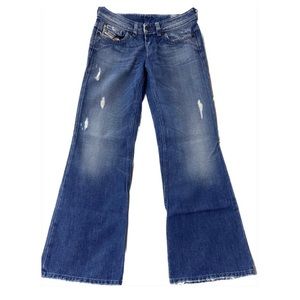 vintage diesel low rise flare jeans